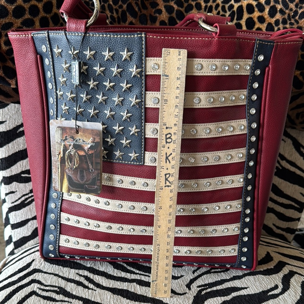 COPY - Montana West Red and Blue American Flag Tote